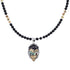 Silver Multicolor Inlay Native American Village Design Necklace Set AX94876